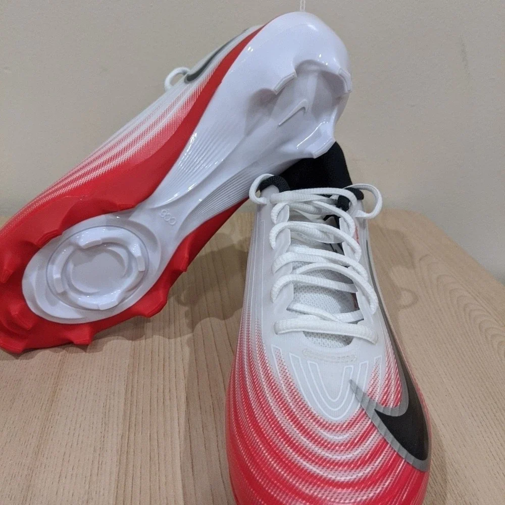 Size 9 Nike Air‎ Vapor Speed 3 Football Cleats White University Red FB3303-102